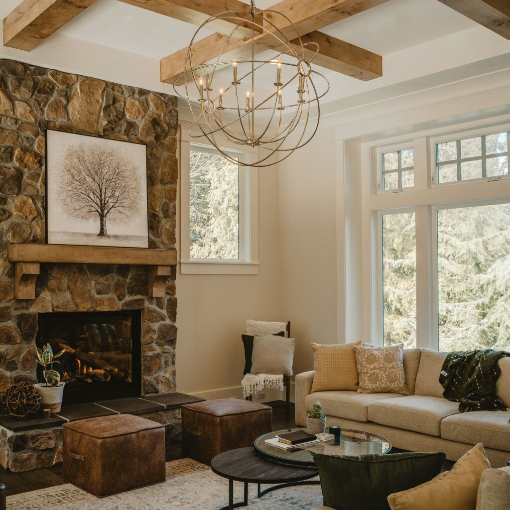 Modern luxury living room interior with premium furniture and elegant lighting in Pune